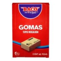 Goma baco migajón mg-40 caja c/40 pzas