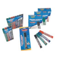 Marcador baco permanente tubo aluminio negro c/12