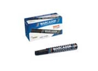 Marcador baco permanente plastico negro c/12