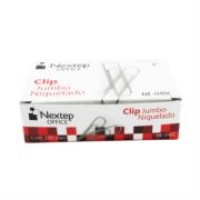 Bundle clip jumbo nextep niquelado 50mm 100 clips cont. 4piezas