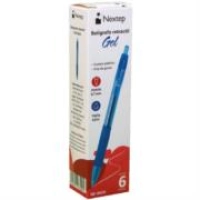 Bundle boligrafo nextep gel retractil mediano 0.7mm azul c/6 cont. 4piezas