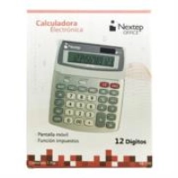 Calculadora nextep 12 dígitos escritorio función impuestos solar/batería