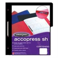 Carpeta acco press t3 sh-943 carta negro c/10