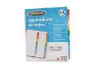 Separador acco tab 10 div ceja color sin numeracion