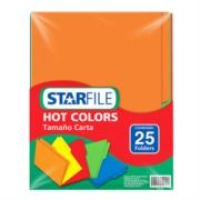 Folder starfile hot colors carta arcoíris c/25 pzas