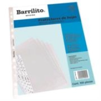 Protectores de hojas barrilito tamaño carta ligeros paquete c/100 pzas