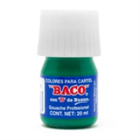Pintura baco p/cartel 20ml verde esmeralda #63 caja/10