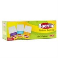 Pintura baco bacrílic acrílica 15ml color ocre c/10 pzas