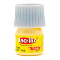 Pintura baco acrílica amarillo pastel 15ml c/10