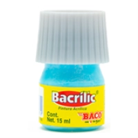 Pintura baco acrílica azul pastel 15ml c/10