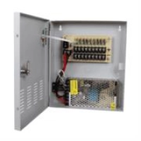 Fuente de poder saxxon 12vcc 10 amperes p/9 cámaras 1.1 amper por canal protección contra sobrecargas certificación ul