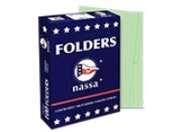 Folder nassa premium oficio verde c/100 piezas