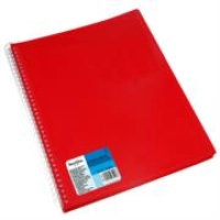 Carpeta barrilito espiral 20 protectores hoja paquete c/12 pzas