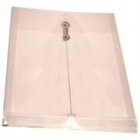 Sobre barrilito plástico con hilo oficio vertical color transparente paq c/12 pzas