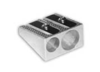 Sacapuntas mae metalico doble triangular c/12 pzas