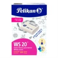 Borrador pelikan ws-20 lápiz blanco c/20 pzas