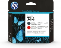Cabezal hp 744 - f9j88a, negro mate/rojo cromático