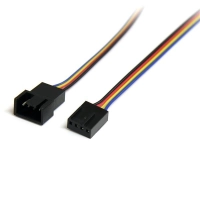 Startech.com cable de 0.3m de extensión de alimentación para ventilador 4 pines - para cpu fan - molex  molex - 1 solamente