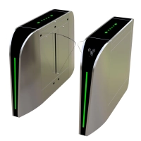 Zkteco fbl300 - barrera peatonal tipo flap bidirecc.  2 chasis acero sus304 aleta de acrílico 110v 35 personas x min carril 60 cm exterior protegido 2 millones de ciclos 5 pares de infrarrojos  no cuenta con lectores y panel