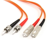 Startech.com cable de 1m de fibra óptica multimodo dúplex 62.5125 lszh stsc - adaptador de st a sc - cable for dispositivo de red - 10gbits - cable de conexión - lszh - 62.5125 µm - naranja