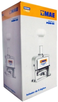 Foliador mae fom-08 semiautomático de 8 dígitos
