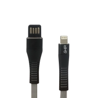Cable usb ghia tipo lightning plano reversible color negro de 1m