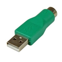 Adaptador para teclado o mouse usb a conector ps/2 minidin - 1x macho usb - 1x hembra mini-din - verde - startech.com mod. gc46mf