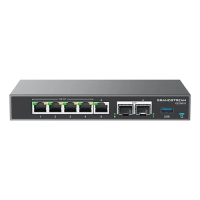 Router grandstream gcc6010 / dispositivo 4 en 1, conmutador ip, firewall, ruteador vpn, switch gigabit de 5 puertos, 4xpoe, 2xsfp