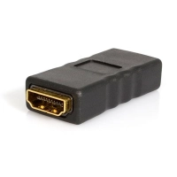 Startech.com adaptador hdmi a hdmi, acoplador hdmi 4k 30hz a hdmi, convertidor hdmi a hdmi, hembra a hembra, cambiador de género hdmi - 4096 x 2160 supported - oro conector - negro