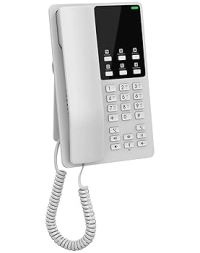 Teléfono ip grandstream ghp620 / telefono hotelero, 2 cuentas sip, 2 líneas, conferencia 3 vias, 1 puerto 100mbps, 6 teclas marcacion rápida, color blanco