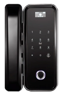 Zk gl300 - cerradura biométrica para puertas de vidrio, compatible con anchos de puerta de 10 a 12 mm, capacidad para 100 usuarios, control remoto incluido, compatible con tarjetas mifare 13.56 mhz
