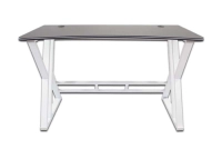 Escritorio modamob milan superficie color negro, estructura metal blanca, 120cm x 61cm x 73cm Escritorio modamob milan superficie color negro, estructura metal blanca, 120cm x 61cm x 73cm