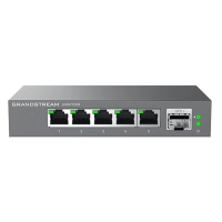 Switch grandstream gwn7700m/ switches de red multi-gigabit de 2.5g no administrable / 5 puertos rj45 de 100/1000/2500mbps / 1 puerto de fibra sfp+