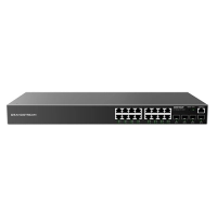 Switch administrable grandstream (gwn7802) 16 puertos gigabit + 2 sfp. capa 2 + - fan-less, qos para audio y video