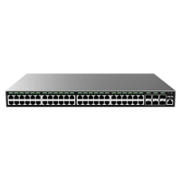 Switch grandstream gwn7806/ switch gigabit administrable / 48 puertos 10/100/1000 mbps + 6 puertos sfp+ / compatible con gwn cloud.