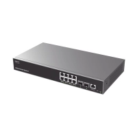 Switch grandstream gwn7811/ switch capa 3 administrable / 8 puertos 10/100/1000 mbps + 2 puertos sfp+ 10 gigabit / compatible con gwn cloud.