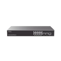 Switch grandstream gwn7811p/ switch capa 3 poe+ administrable / 8 puertos 10/100/1000 mbps + 2 puertos sfp+ de 10 gigabits / hasta 120w / compatible con gwn cloud.