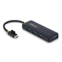 Hub usb-c de 4 puertos - hub usb tipo c a 4 puertos usb-a - alimentado por el bus - usb 3.0 de 5gbps - concentrador portátil usb para viajes - protección de sobrecorriente