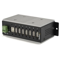 Startech.com hub concentrador usb 2.0 de 7 puertos industrial - con protección de 15kv contra descargas - 7 total usb port(s) - 7 usb 2.0 port(s) - pc