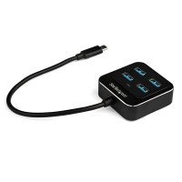 Startech.com hub usb-c de 4 puertos usb-a - usb 3.2 gen 2 tipo c 10gbps - alimentado por bus usb - adaptador portátil para laptop - soporte uasp - 4 total usb port(s) - 4 puerto(s) usb 3.1