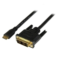Startech.com cable adaptador de 2m mini hdmi a dvi - cable adaptador dvi-d a hdmi (1920x1200p) - mini hdmi macho de 19 pines a dvi-d macho - cable for dispositivo de audiovídeo, proyector, portátil, tablet pc, cámara, tableta - admite hasta1920 x 1200 - apantallado - oro conector chapado - oro contacto chapado - 30 awg - negro