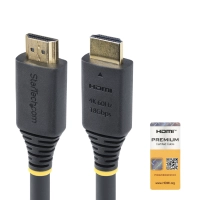 Startech.com 15m hdmi cable av - 1 - cable for dispositivo de audiovídeo, tv, monitor, pantalla, receptor av, barra de sonido, cámara, dispositivo de vídeo, gpu externa, proyector, mosaico, ... - 18gbits - admite hasta3840 x 2160, 2560 x 1440, 1920 x 1080 - apantallado - oro conector chapado - 24 awg - negro