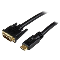 Startech.com cable adaptador video hdmi® a dvi-d de 15.2m macho a macho - convertidor - negro - cable for dispositivo de vídeo, aparado multimedia, sistema de teatro en casa, tv lcd, proyector, plasma, hdtv, reproductor dvd, caja set-top, monitor - apantallado - níquel conector chapado - 24 awg - negro