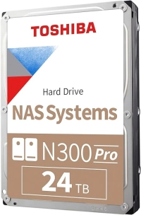 Disco duro hdd toshiba n300 pro nas 24tb 7200 rpm 1gb sata iii 6gbs