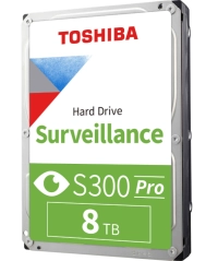 Disco duro interno toshiba s300 para videovigilancia 8tb 7200rpm y 256mb cache hasta 64 camaras.