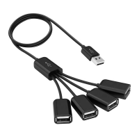 Hub usb vorago hu-101 - usb 2.0, negro, 4 puertos