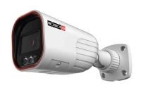 Cámara bala con lente motorizada 2.8-12mm de disuasión activa (estrobo - sirena) resolución 4mp, ir de 40 metros, analitica dda, audio 2 vias.
