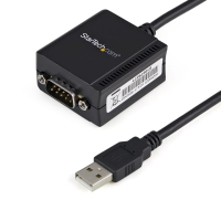 Cable adaptador de 1.8m usb-a a puerto serie serial rs232 con retención del puerto de asignación com - 1x db9 macho - 1x usb a macho - startech.com mod. icusb2321f
