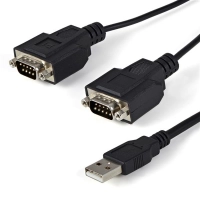 Cable 1.8m usb a 2 puertos serial rs232 db9 retencion del puerto de asignacion com