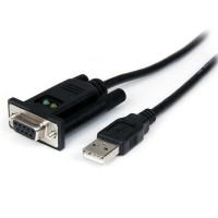 Cable adaptador de 1.8m usb-a a módem nulo null serial db9 rs232 dce con ftdi - 1x usb a macho - 1x db9 hembra - startech.com mod. icusb232ftn